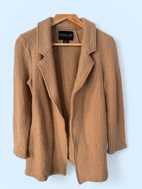 Rachel Zoe TJX Camel Wool-Blend Open Front Blazer Jacket